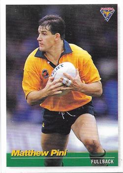 1995 Futera Rugby Union #3 Matthew Pini Front